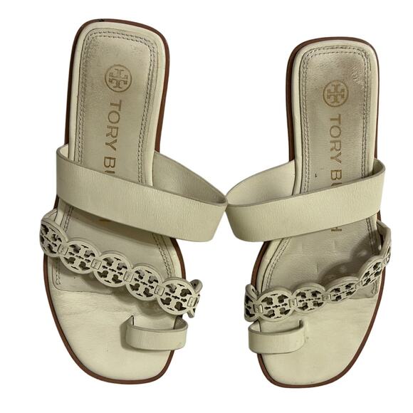 Tory Burch Tiny Miller Leather Sandal - Picture 1 of 6